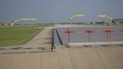 Several cameras on the ground captured views of the ill-fated flight. Image courtesy of the NTSB.