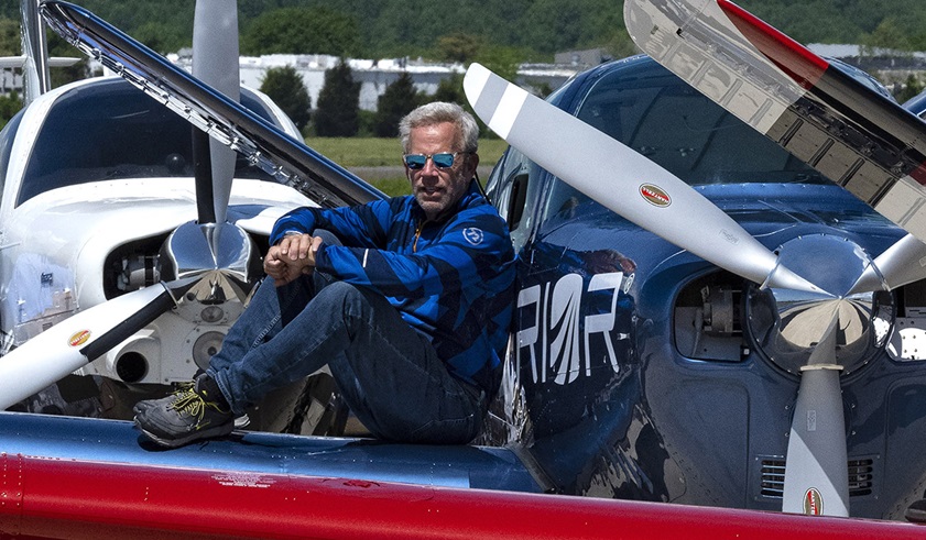 Adrian Eichhorn, who circumnavigated the globe in 2016, completed a nonstop journey across the North Pole from Iceland to Alaska in his 1962 Beechcraft Bonanza P35 V-tail. Photo by David Tulis.