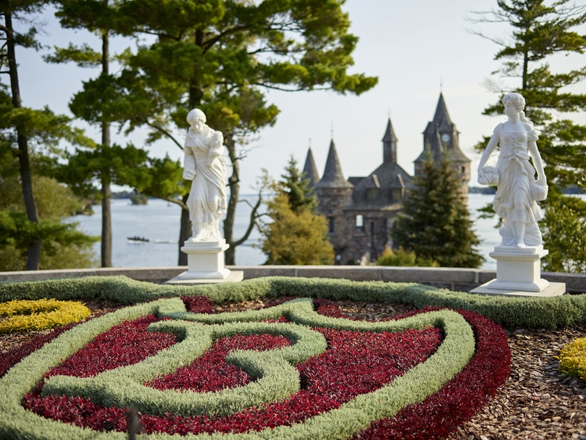 Gardens at Boldt Castle. Photo by George Fischer, 1000 Islands International Tourism Council.