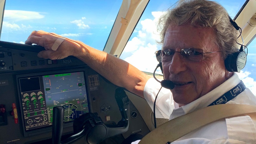 AOPA member Glen Young, 73, maintains a first class medical certificate and flies private jets as a contract pilot, yet his aviation insurance premiums have skyrocketed by 50 percent. Photo courtesy of Glen Young.