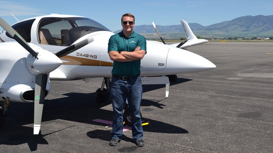 Jess Padden, of Summit Aviation in Bozeman, Montana, is the 2021 AOPA Flight Training Experience Award winner for best flight instructor in the Northwest Mountain region. Photo by Bailey Paddock.