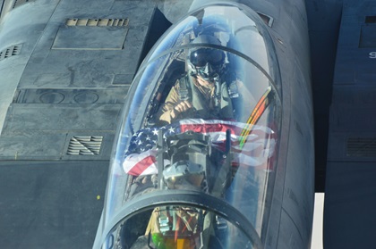 While serving as a U.S. Air Force weapons system officer, Matt Eichel flew in the back seat of McDonnel-Douglas F-15E Strike Eagles. Photo courtesy of Matt Eichel.