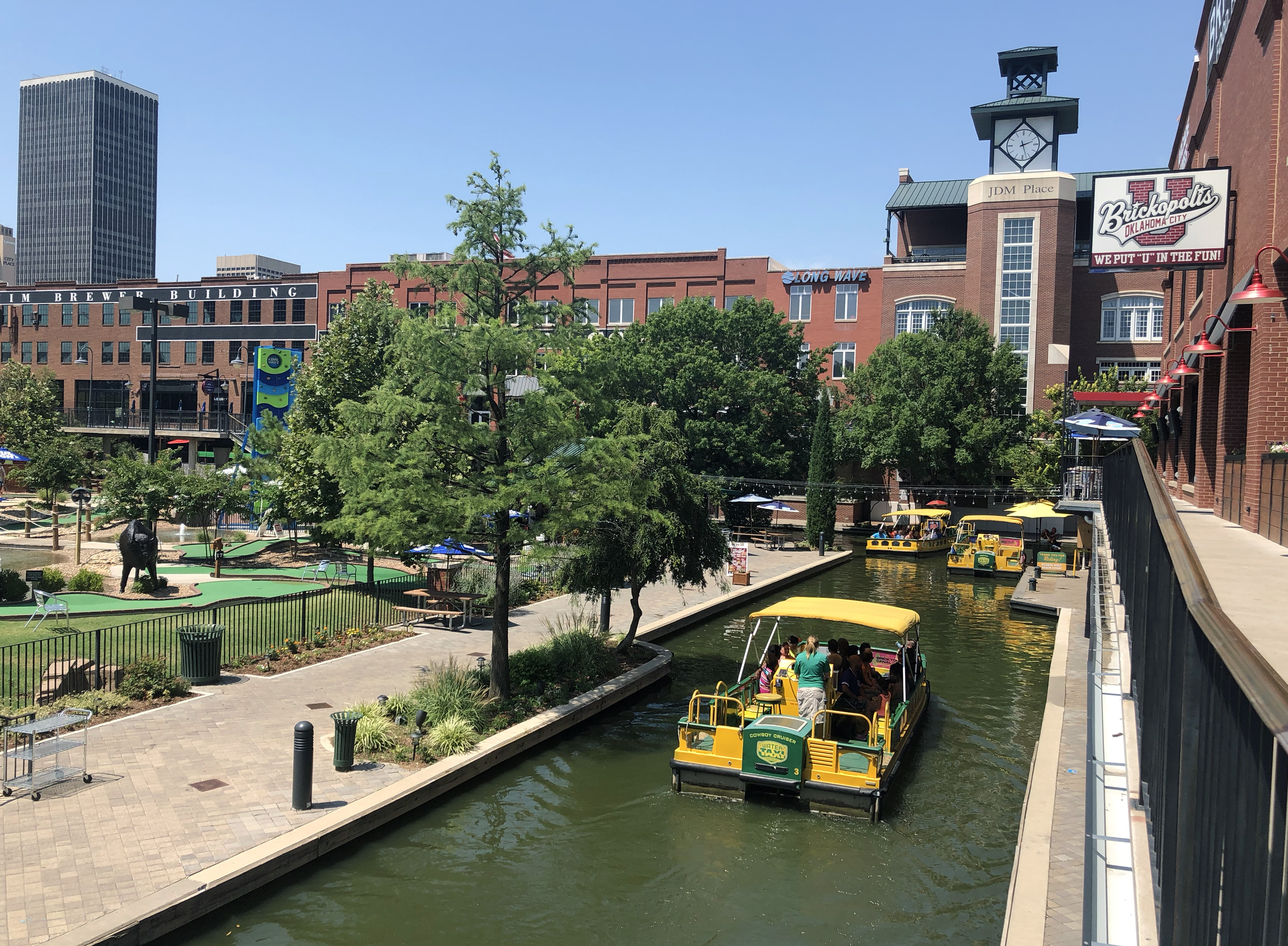 The Bricktown Water Taxi operation in Oklahoma City has carried more than 2 million passengers since the canal opened in 1999. The canal was created by turning a street into a waterway to spark visitation numbers and development in the historic districts of the city. Photo by MeLinda Schnyder.