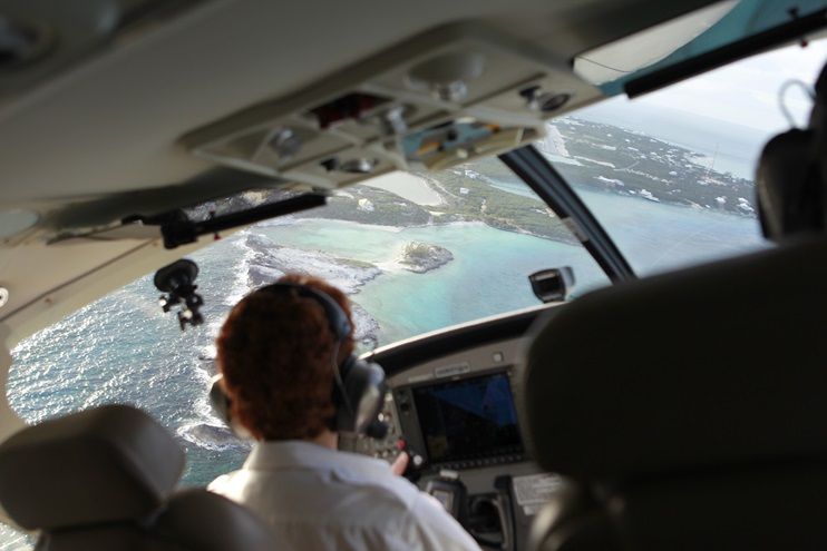 Efforts to automate aircraft sufficiently to allow human pilots to aviate remotely are focused on cargo haulers like the Cessna Grand Caravan, seen here approaching a landing in the Bahamas. Photo by Chris Rose.