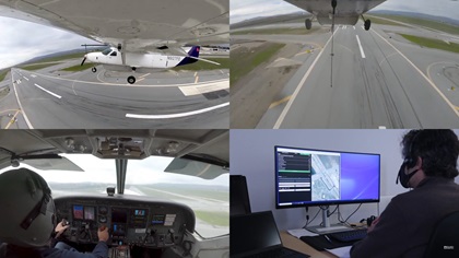 While a pilot kept hands on controls during this fully automated flight on February 11 by Reliable Robotics, the aircraft was flown remotely from a control center more than 50 miles away. Images courtesy of Reliable Robotics via YouTube.