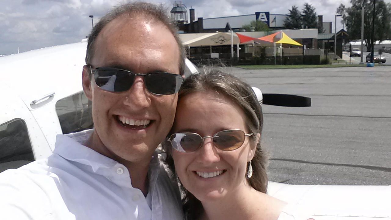 Celebrating the author's birthday with a flight for a movie followed by dinner at Fiorentino's Italian Restaurant at the Lancaster Airport in Pennsylvania. Photo by Jason Cobb.