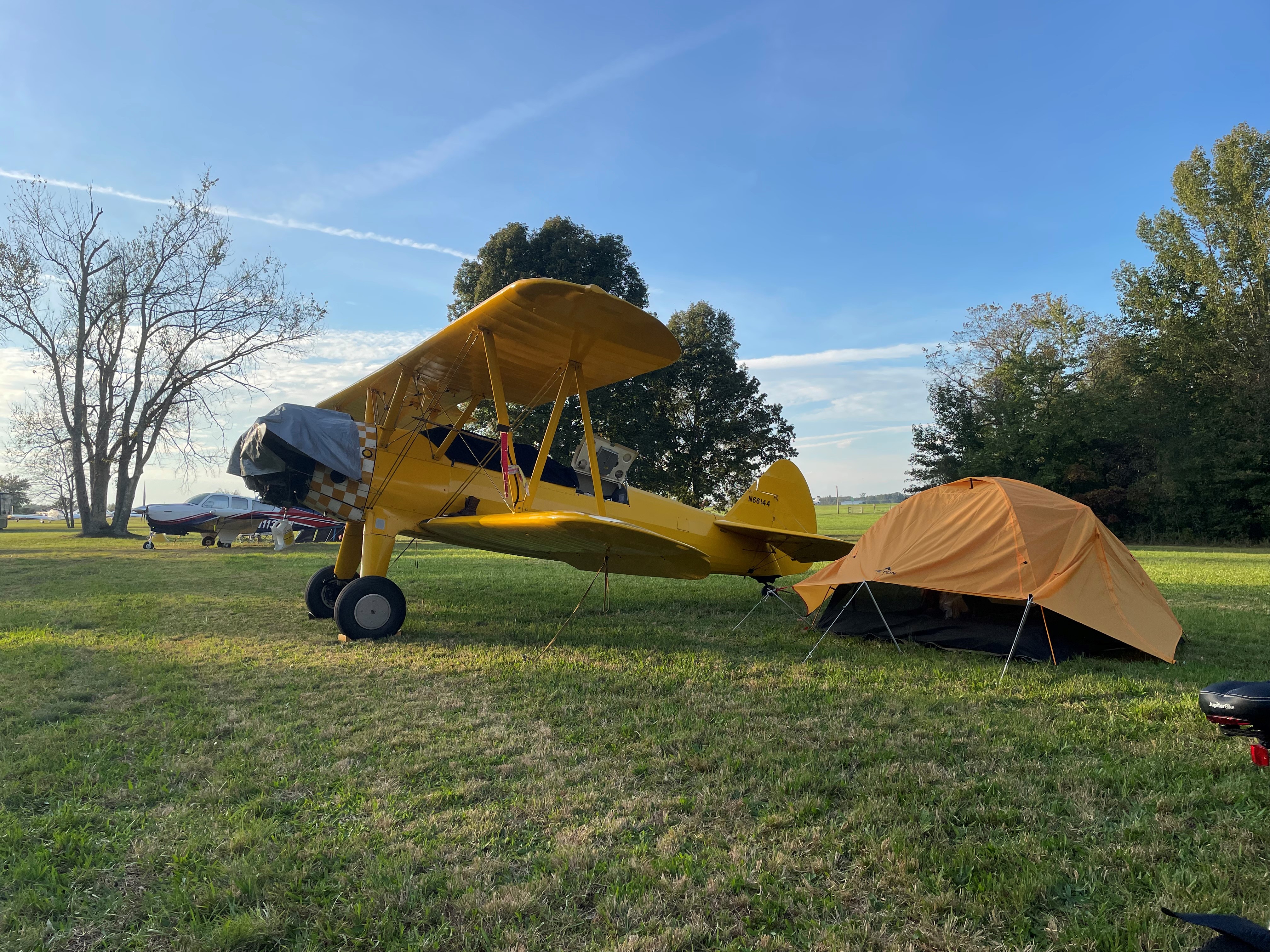 A Boeing Stearman is one of the of the non-Beechcraft products in attendance. Photo by Madison Murray.