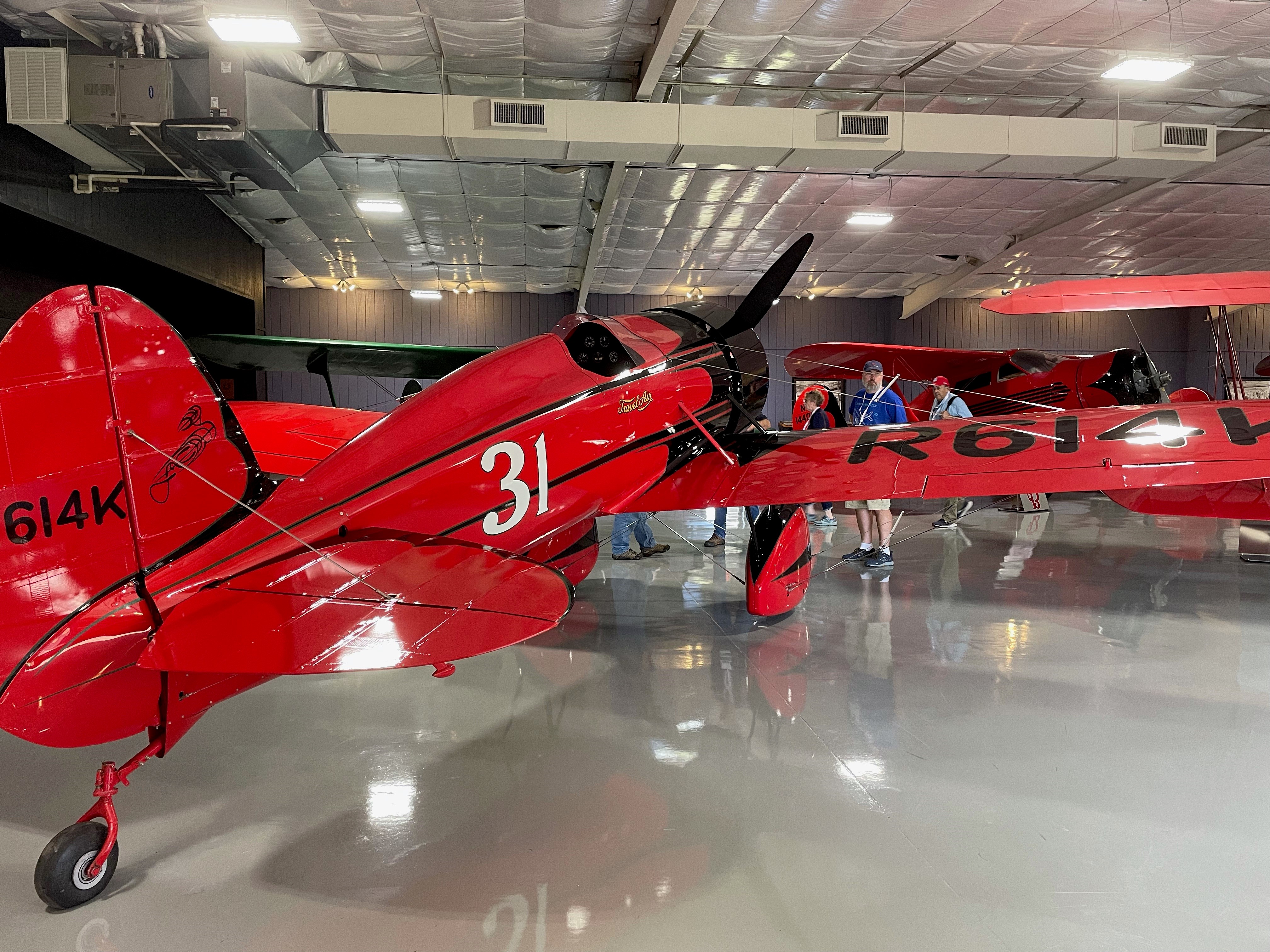The second most notable aircraft in the Beechcraft Heritage Museum's collection is the Travel Air racer. It sits directly across from the very first Beechcraft. Photo by Madison Murray.