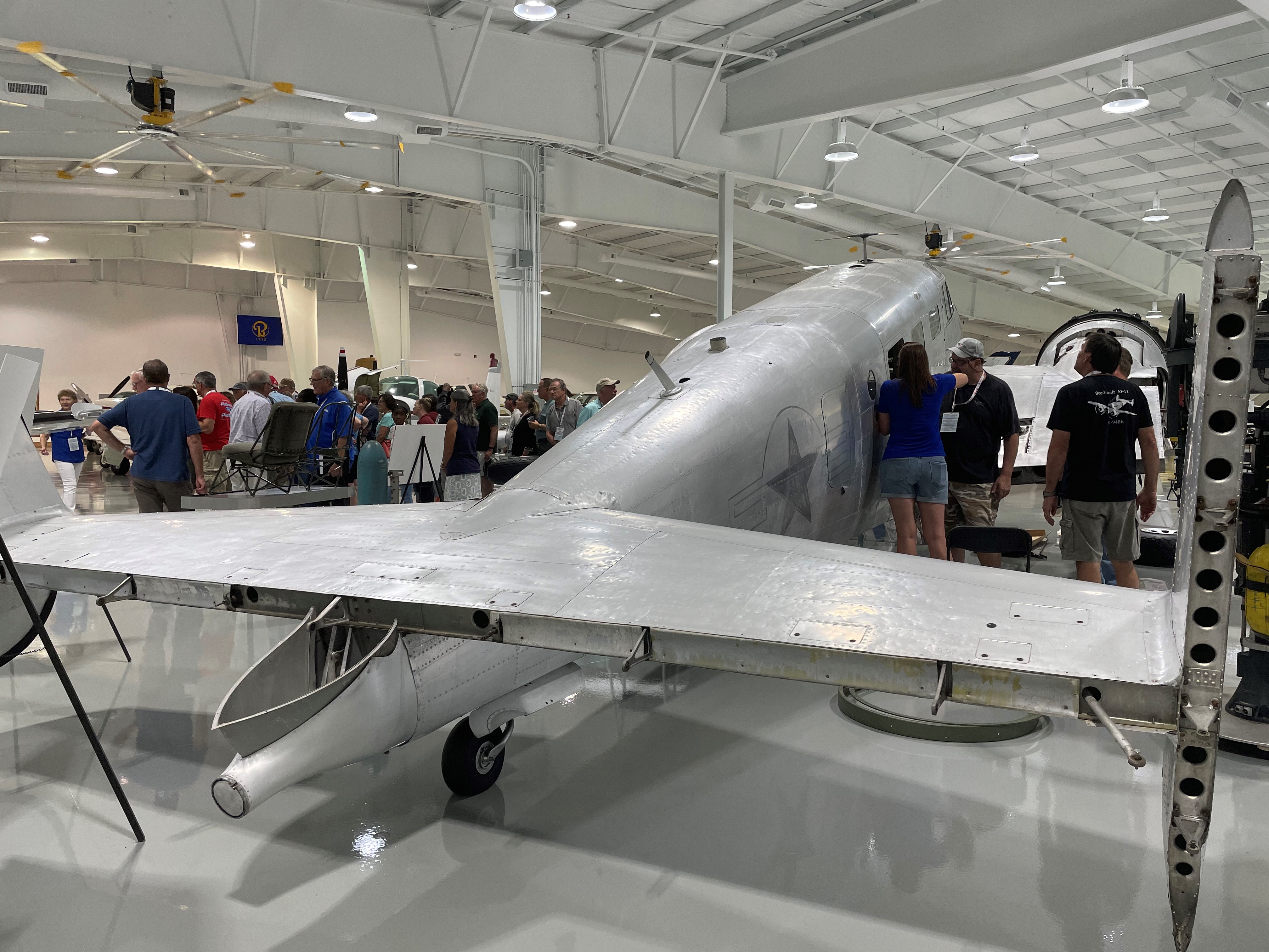 Volunteers work on the Beechcraft Heritage Museum’s AT-11 porthole project. Photo courtesy of John Hess.