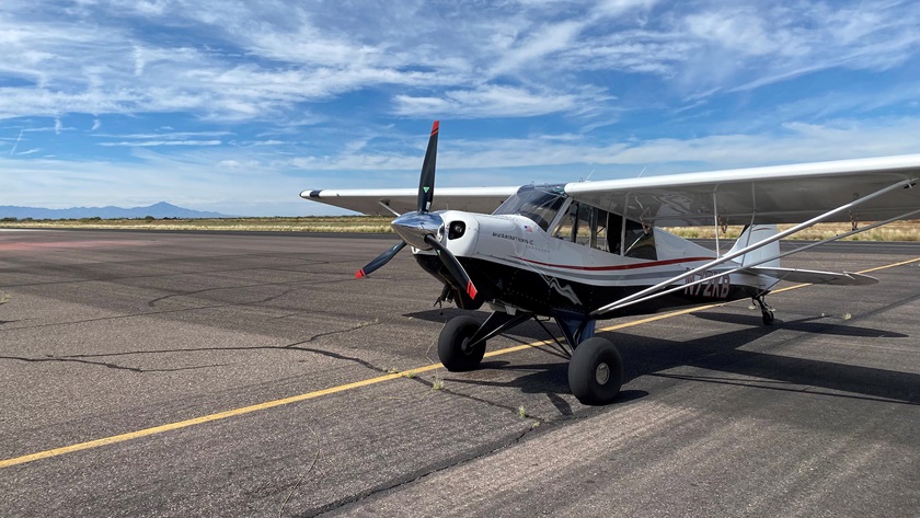 The cross-country chariot was an Aviat Husky. Photo by Jack Reynolds.