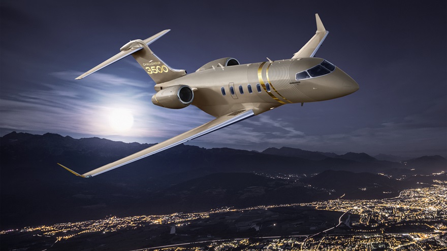The redesigned Challenger 3500.  Photo courtesy of Bombardier.
