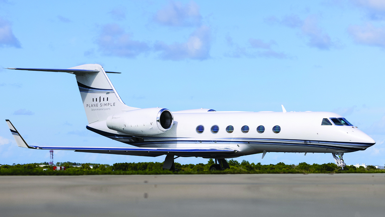 A deal between Skytrac and Satcom Direct brings better internet browsing, email, voice, and text services to the cabins of smaller turbine aircraft. Photo courtesy of Skytrac Systems Ltd.