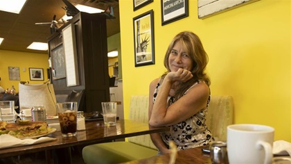 Restaurateur Paula Young serves breakfast, burgers, and other treats at Paula's Runway Café at Hudson Valley Regional Airport. Photo by Jim Moore.