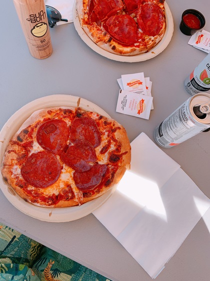 Delicious pizza fresh out of the oven. Photo by Alicia Herron.