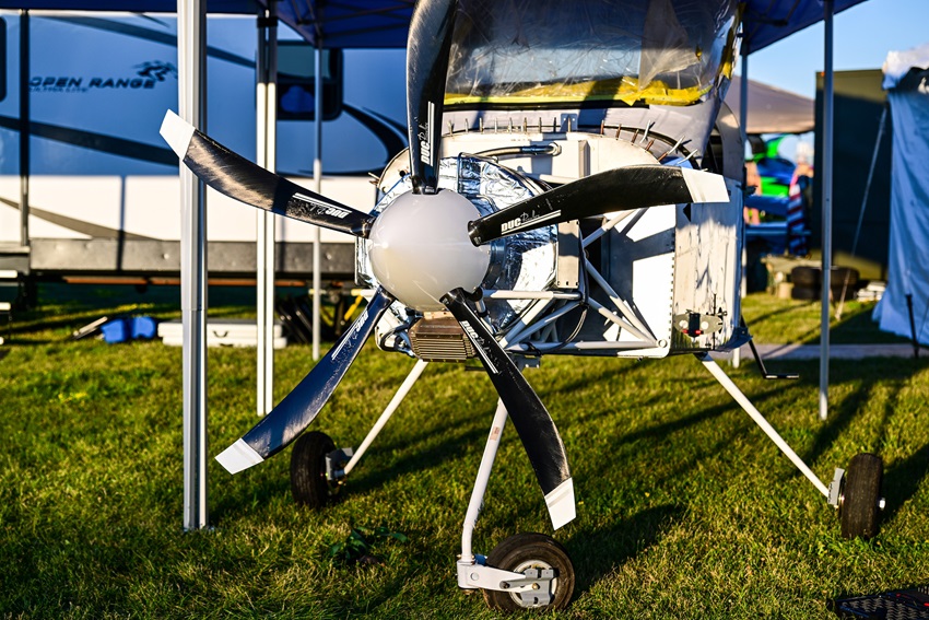 Front view of the TurbAero RV7T on display during EAA AirVenture Oshkosh 2022. Photo by David Tulis.