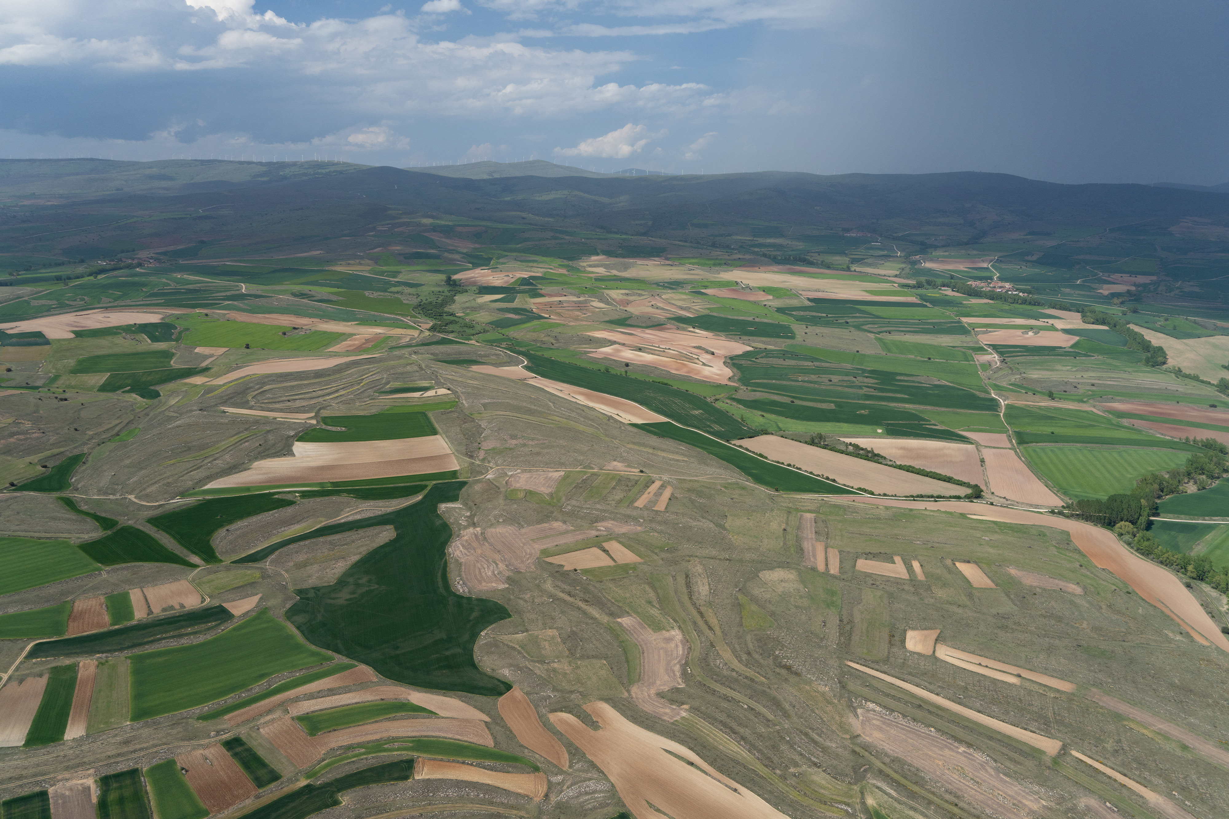 Rain ahead, northeast of Soria, Spain. Photo by Garrett Fisher.