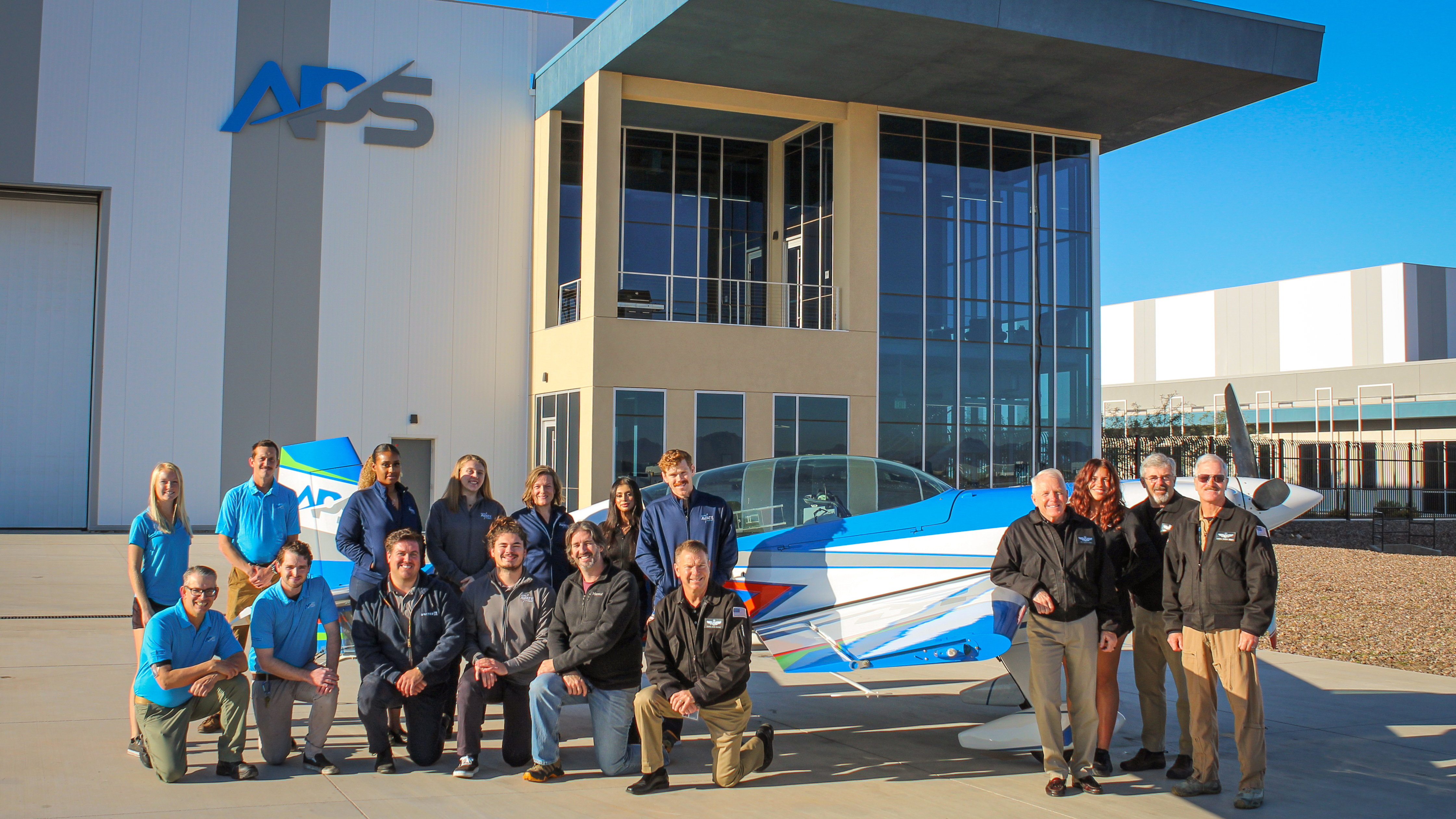 United Aviate Academy staff and students at APS in Mesa, Arizona. Photo courtesy of United Aviate Academy.