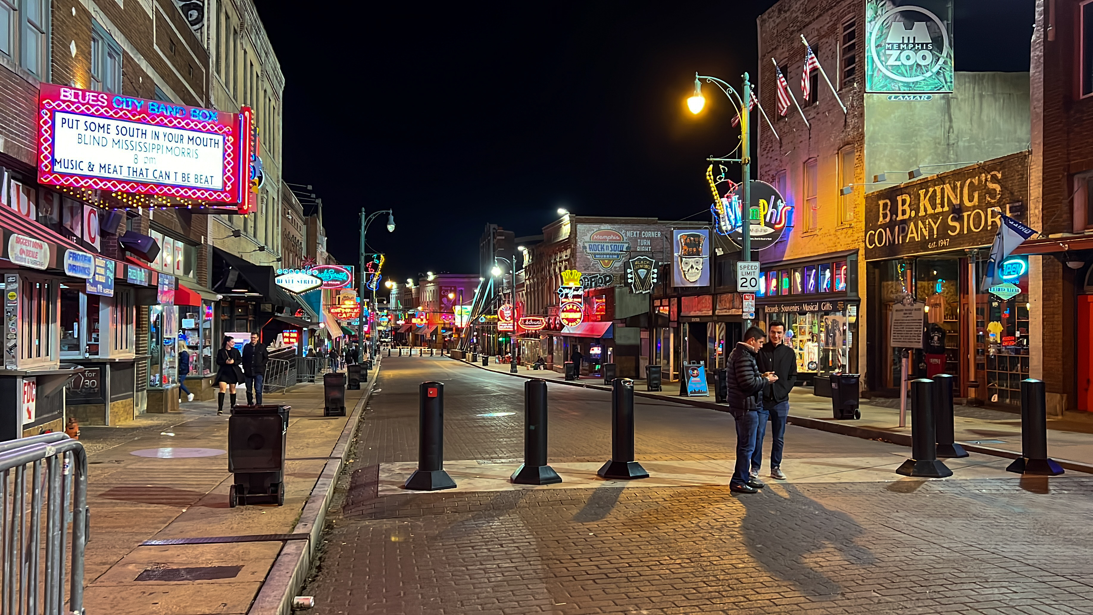 Beale Street is packed with colorful live music venues that are steeped in many traditions, from delta blues to rock and roll. Photo by Sierra Harrop.