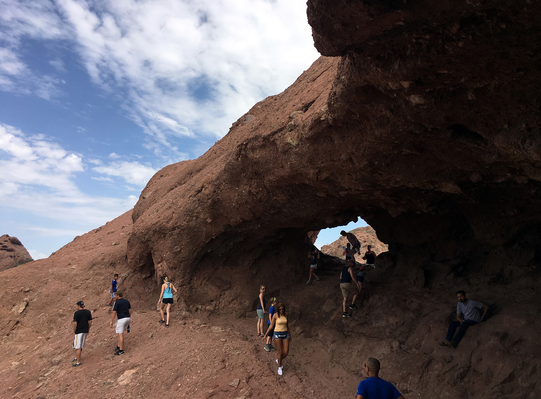 Hole in the Rock from a distance at Papago Park. Photo by MeLinda Schnyder. 