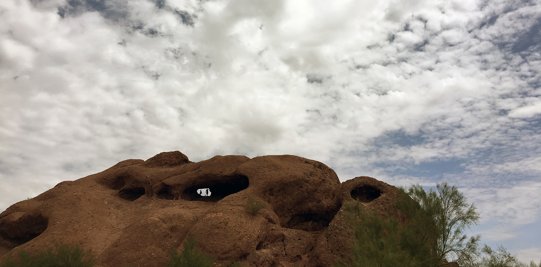 Hole in the Rock from a distance at Papago Park. Photo by MeLinda Schnyder.