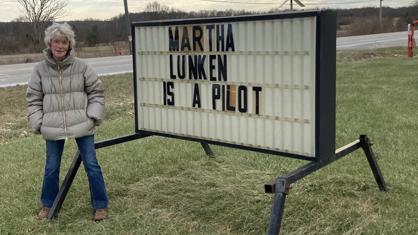 Aviation writer, pilot, and former FAA designated pilot examiner Martha Lunken said her local aviation community in Ohio supported her effort to re-qualify for a private pilot certificate, which she earned on a checkride just before Christmas, and she is grateful for their help. Photo courtesy of Martha Lunken.