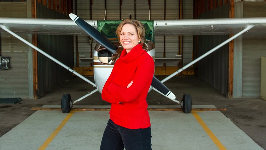 Ambyr Peterson has been named the best instructor of the year in the Great Lakes region in the 2021 Flight Training Experience Awards. Photo courtesy of Steve Woit.
