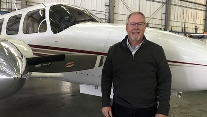 Mark Sams, a former lapsed pilot, completed AOPA's Rusty Pilots course in 2018. He has since flown more than 1,000 hours, added a multiengine rating, and purchased a Piper Arrow and Piper Navajo. Photo courtesy of Mark Sams.