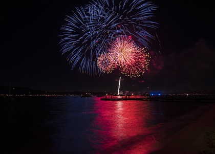 Fireworks over South Lake Tahoe. Photo by Brad Scott Visuals, courtesy of Lake Tahoe Visitors Authority. 