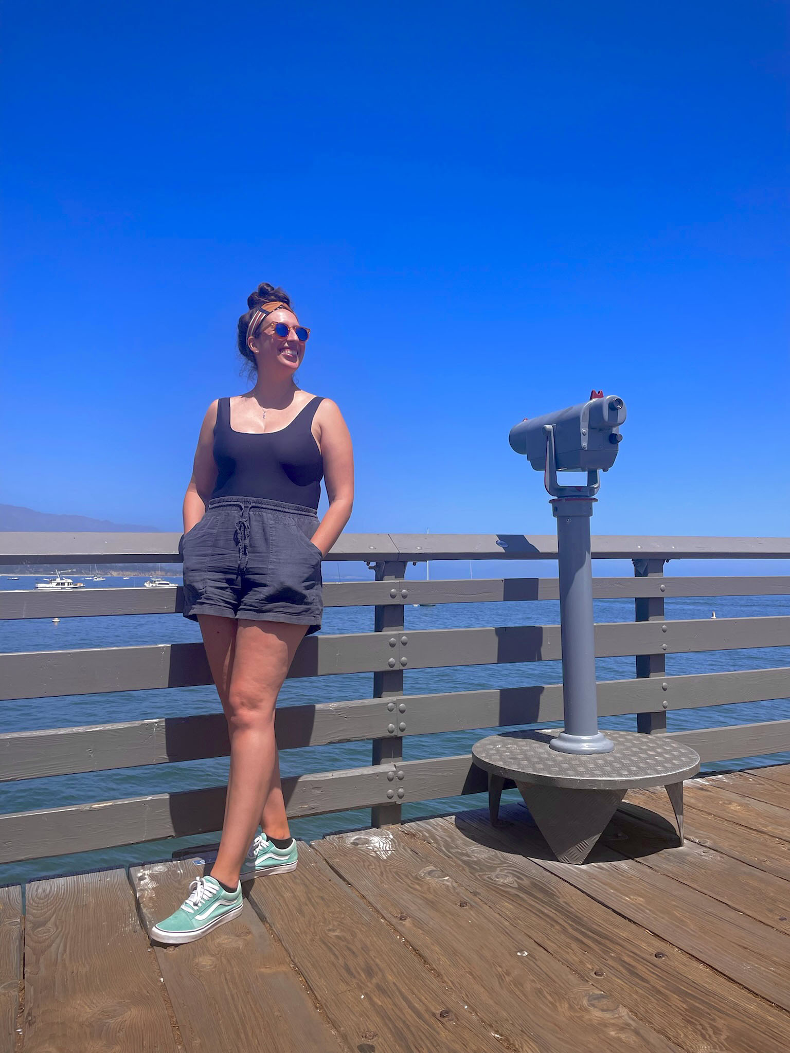 Smiling on the wharf. Photo by Juliette Simpkins.