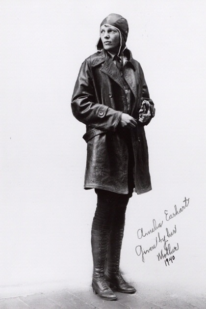 Amelia Earhart, perhaps the most famous of the female aviators, also showed skill with the written word.  Photo courtesy of Smithsonian's National Air and Space Museum.