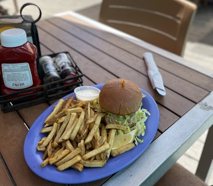 The mahimahi sandwich at Hurricane Hole in Key West, Florida. (This is one of the last surviving photos from the author’s phone.) Photo by Erick Webb.