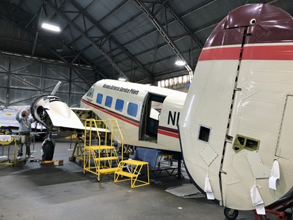 This Beechcraft Model E18S-9700 in the collection of the Vintage Flying Museum in Fort Worth, Texas, was the last aircraft owned by famed aviatrix Jacqueline 'Jackie' Cochran. Photo by MeLinda Schnyder.