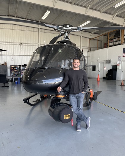 Kevin LaRosa has mastered many aircraft, both fixed-wing and helicopters, including this one that he flies for aerial production work. Photo courtesy of Kevin LaRosa.