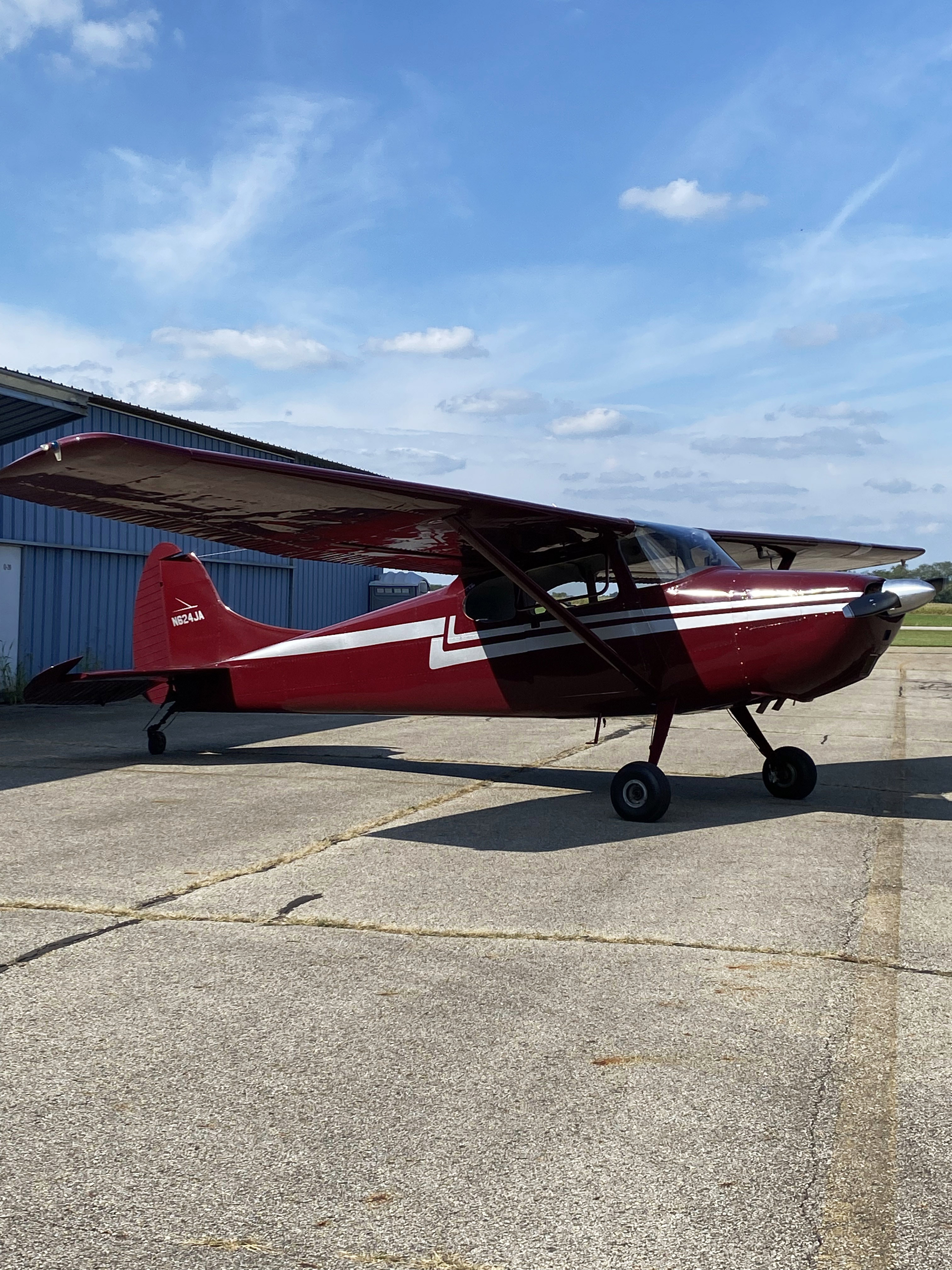 The author's VFR-only 145-horsepower 1953 Cessna 170B made the trip possible. Photo by Alyssa J. Cobb.