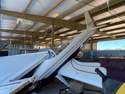 Venice Municipal Airport, and other airports along the southwest coast of Florida, had significant damage to hangars, aircraft, and infrastructure. Photo by David Wimberly.