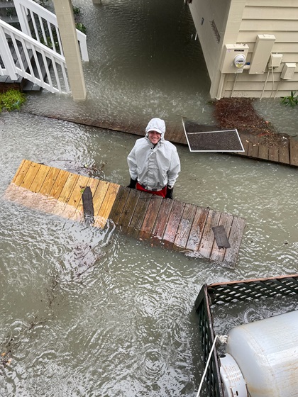 Cullen Moorhead flew his family to South Carolina, only to wind up in the eye of the storm as it made a second landfall. Photo courtesy of Cullen Moorhead.