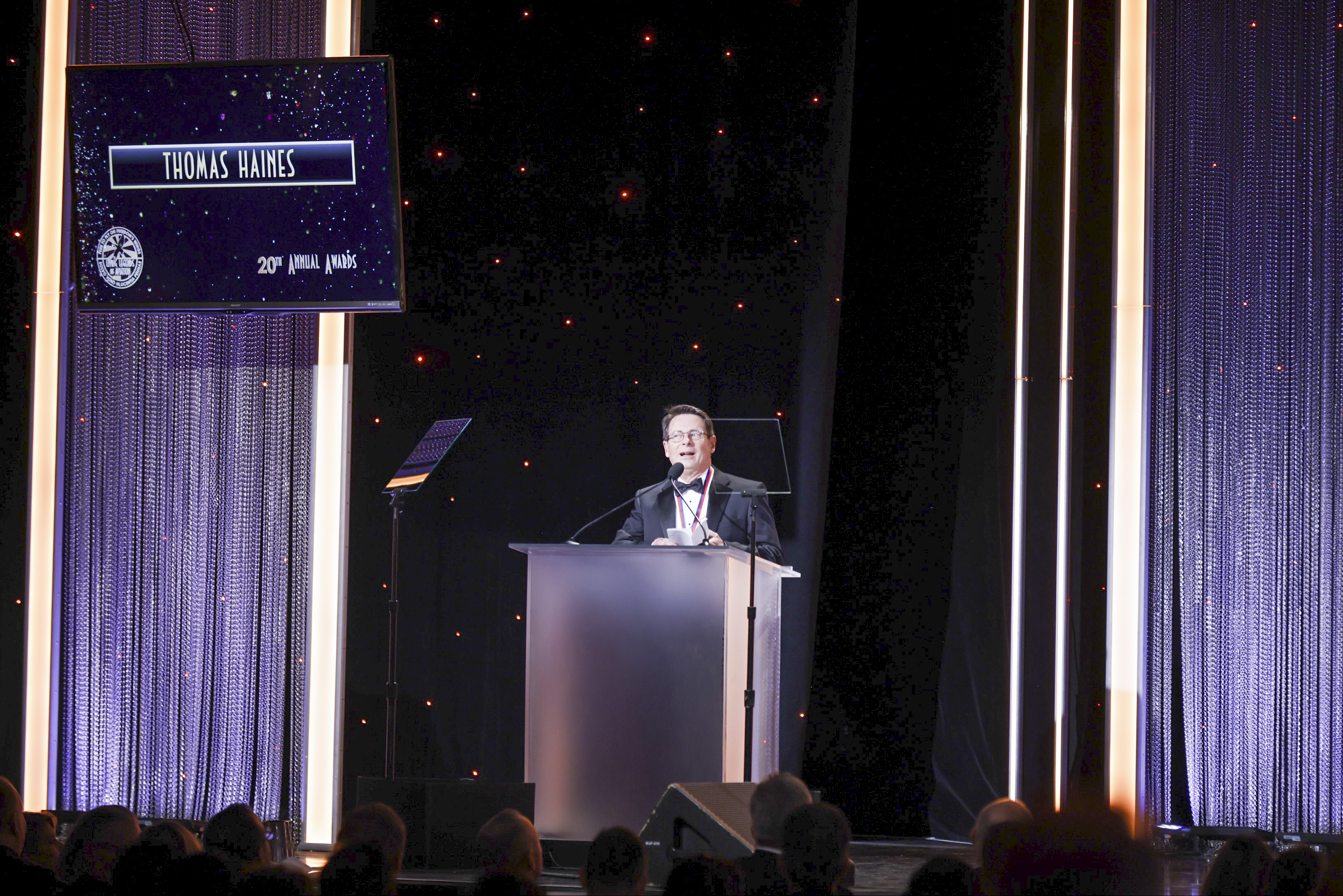 Tom Haines took his place among the Living Legends of Aviation during a January 20 gala. Photo by Chris Rose.