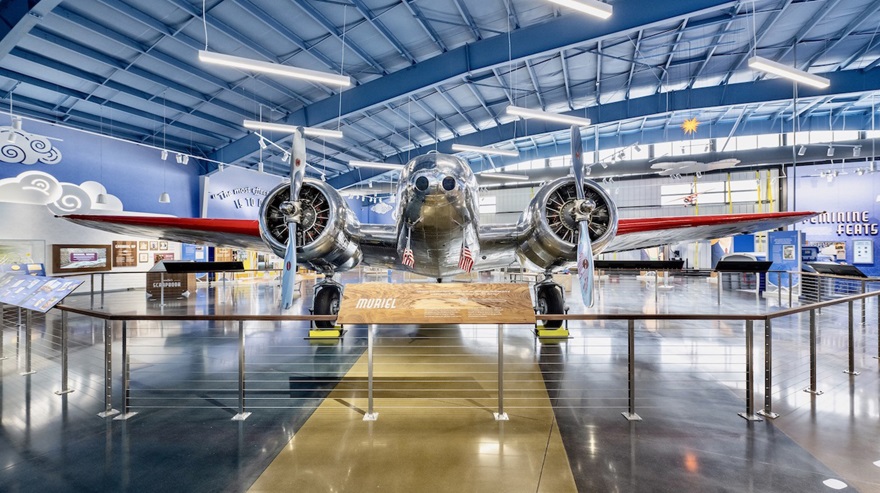 The last surviving Lockheed Electra 10-E (the same model that Amelia Earhart flew on her final journey) is the centerpiece of a new museum in Earhart's hometown of Atchison, Kansas. Photo courtesy of the Atchison Amelia Earhart Foundation.
