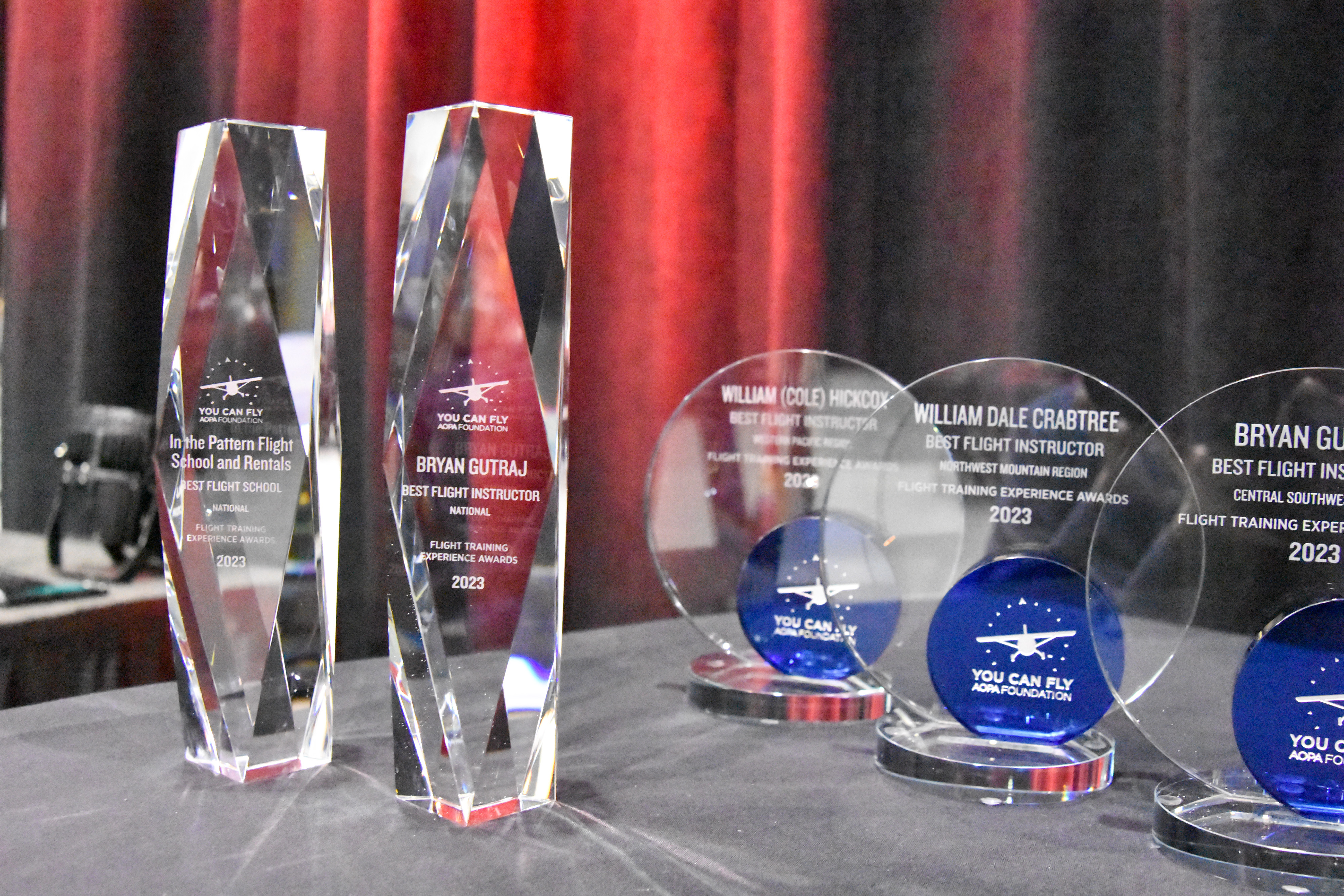 The awards, ready to be claimed. Photo by Stephen Schroeder.