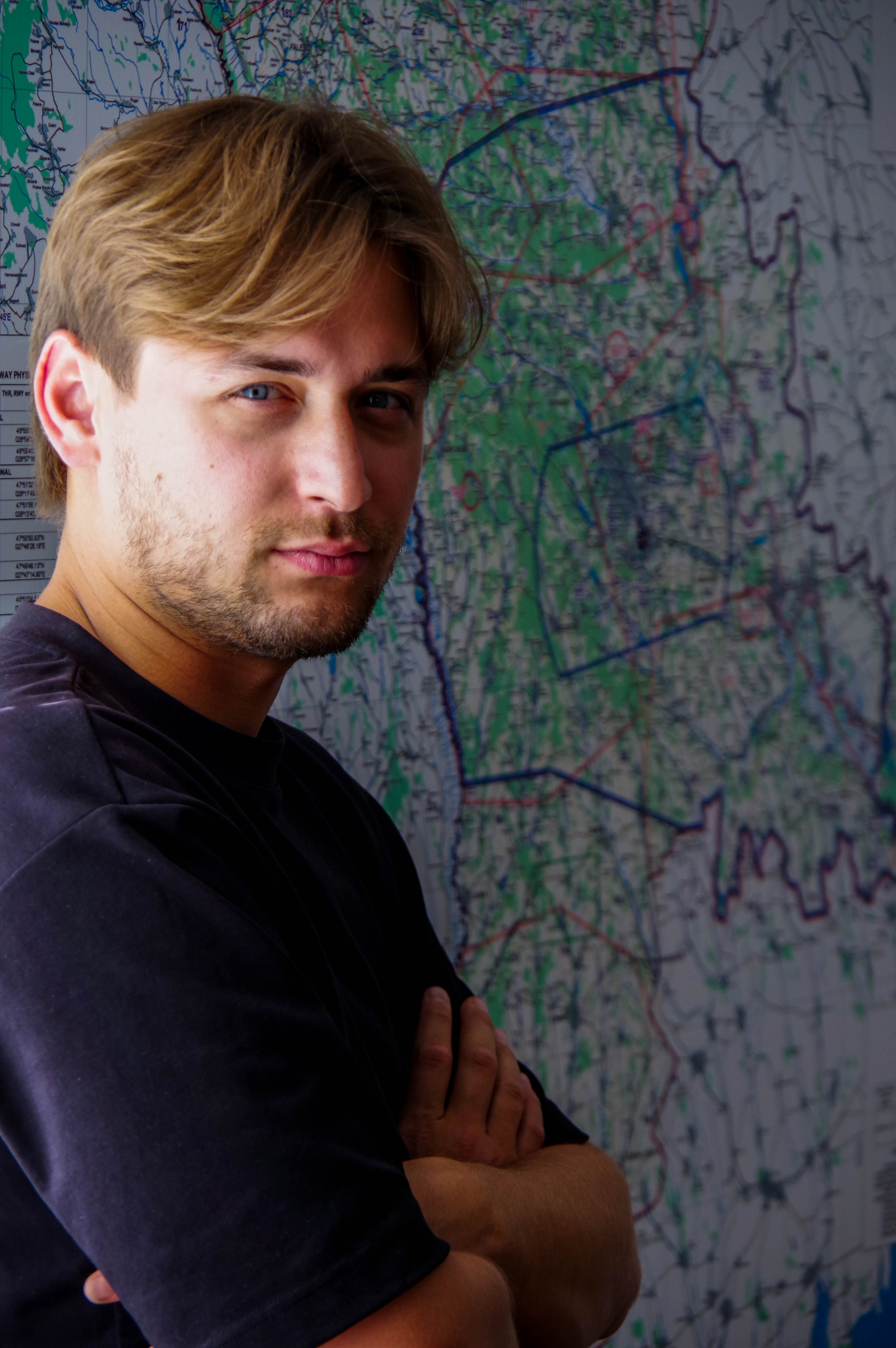 Mihai Russu, the owner and operator of Altitude Aviation. His Chisinau, Moldova-based school is the only European Union Aviation Safety Agency-certified school in the country. Photo by Conner Wilson.