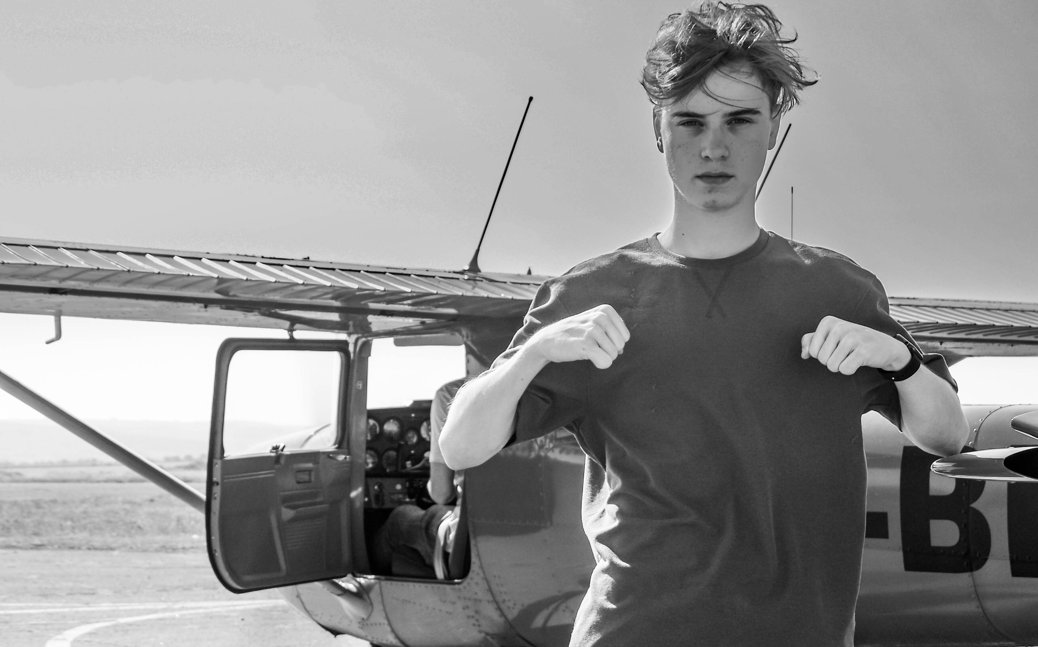 Vladislav Russu, 17, is Altitude Aviation's youngest student pilot. He aspires to fly for a Moldovan airline. Photo by Conner Wilson.