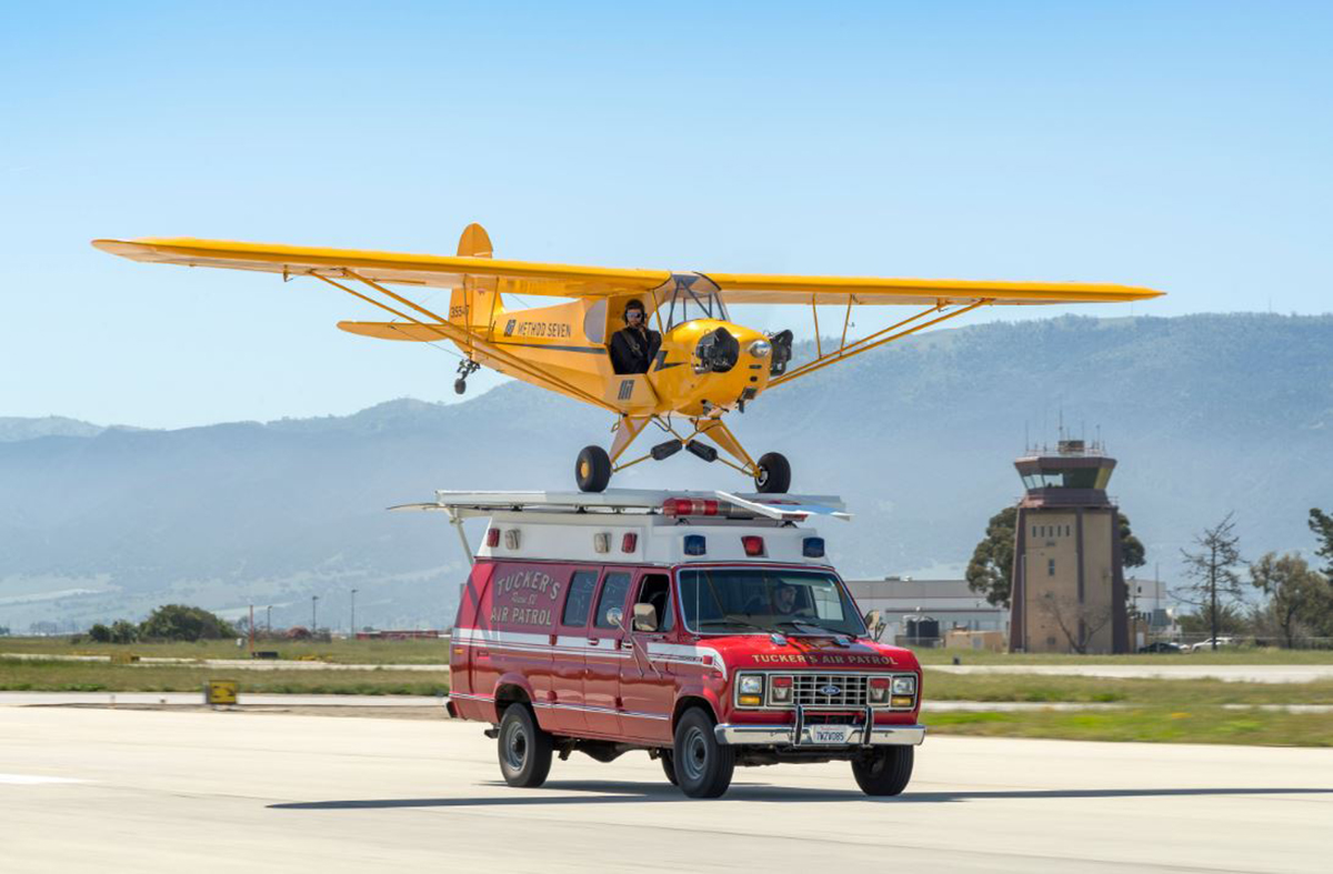 Eric Tucker performs in his 1941 Piper J–3 Cub at the Buckeye Air Fair. Photo courtesy of the Buckeye Air Fair. 