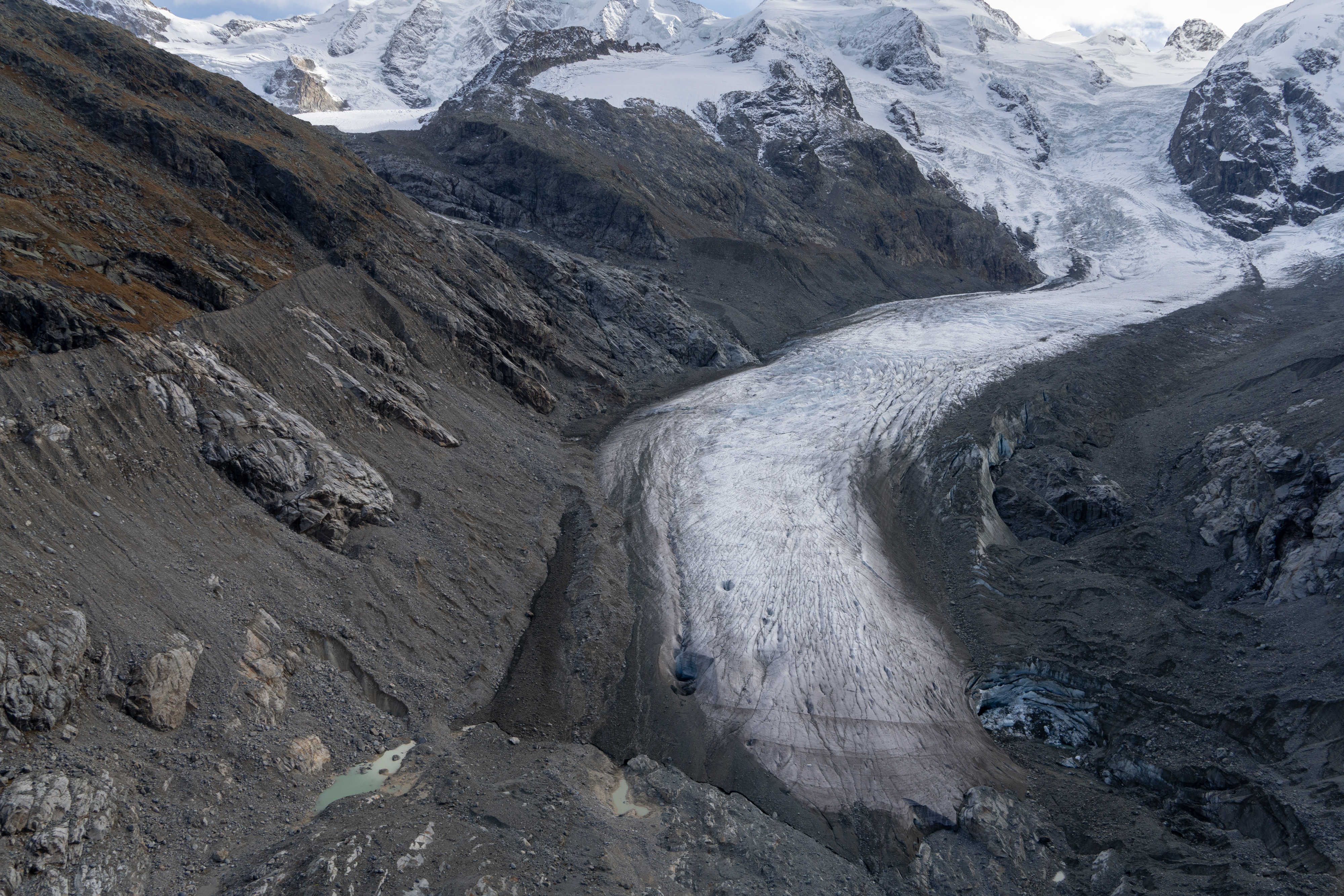 Tongue of Morteratschgletscher, UNESCO World Heritage Site. Photo by Garrett Fisher.