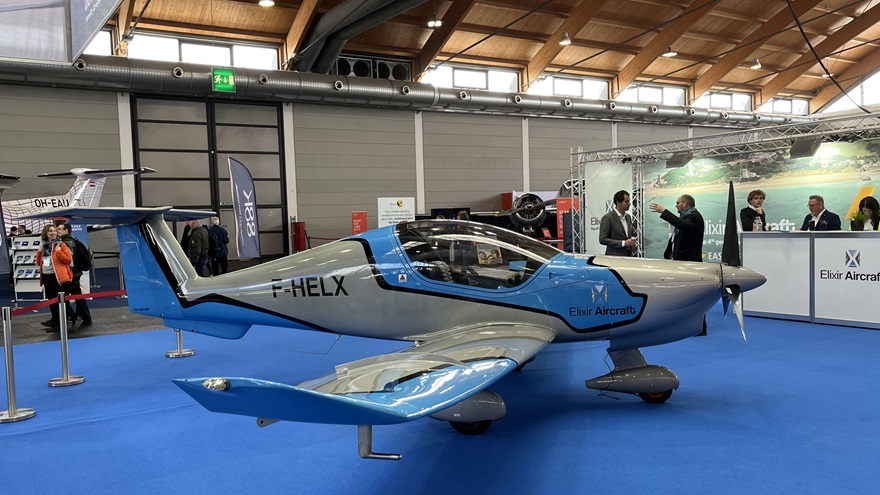 The Elixir booth at this year's Aero convention in Friedrichshafen, Germany. Photo by Sylvia Horne.