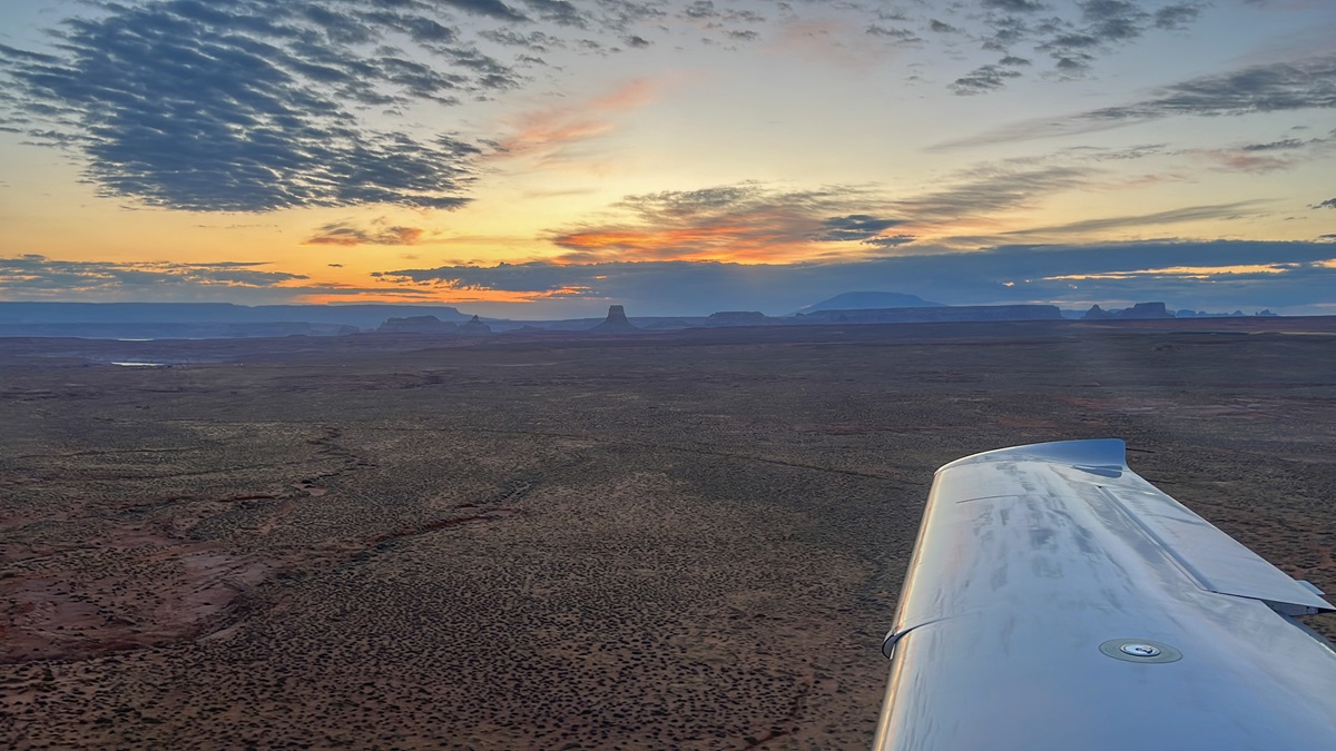 Sunrise on May 18 near Page, Arizona. Photo courtesy of Bob Reynolds