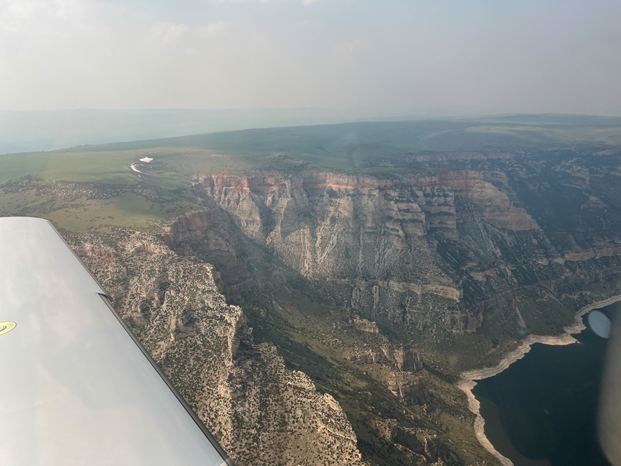 Over Bighorn Canyon in Montana. Photo courtesy of Bob Reynolds.