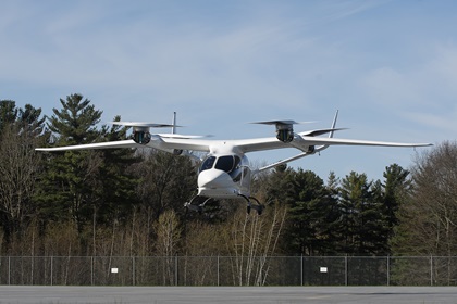 Beta's Alia-250 electric VTOL aircraft in flight. Photo courtesy of Beta Technologies. 