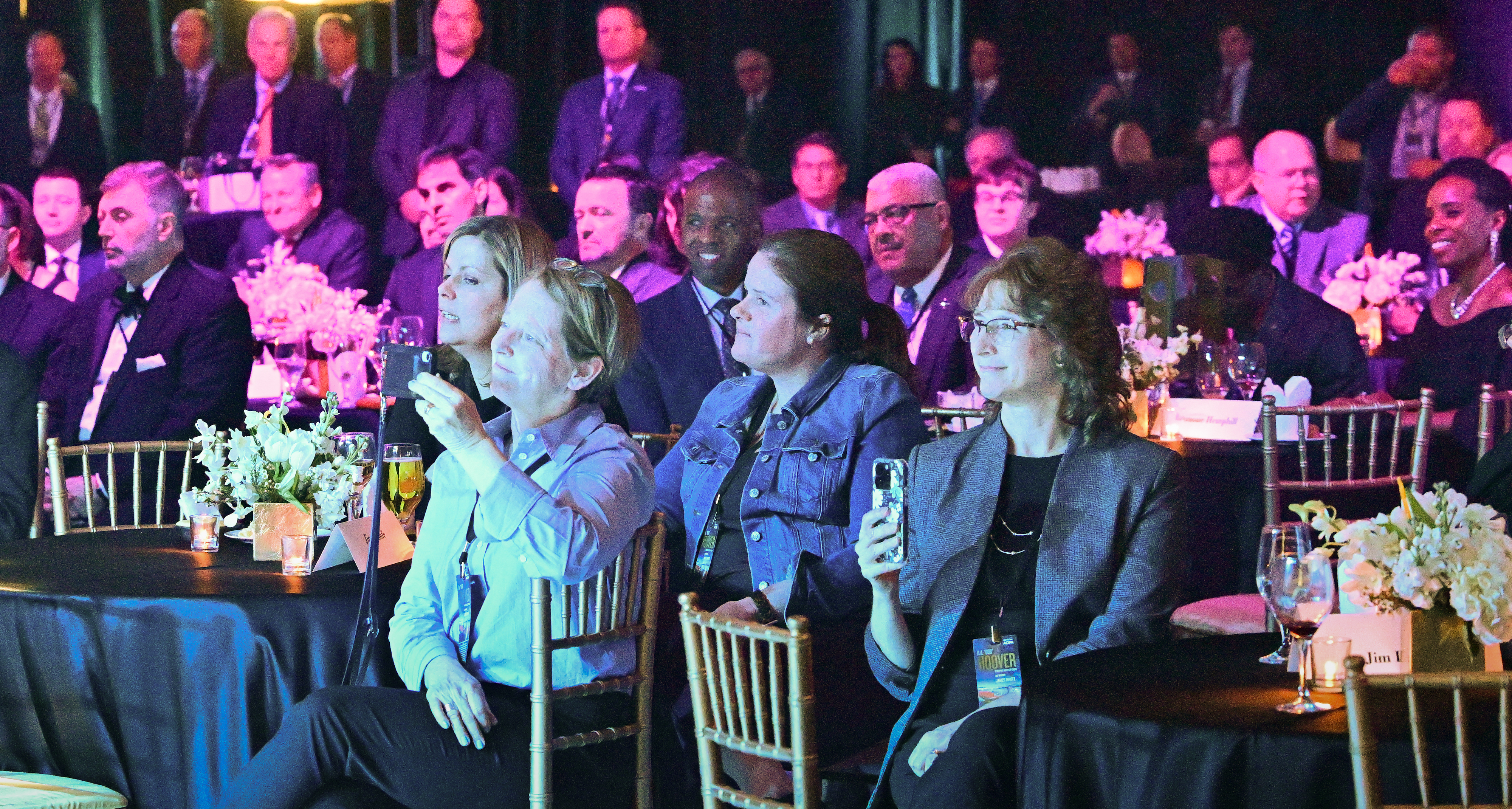 Guests attend the seventh annual R.A. 'Bob' Hoover Trophy awards reception in Signature Flight Support’s Hangar 7 at Ronald Reagan Washington National Airport in Washington, D.C., March 22. Photo by David Tulis.