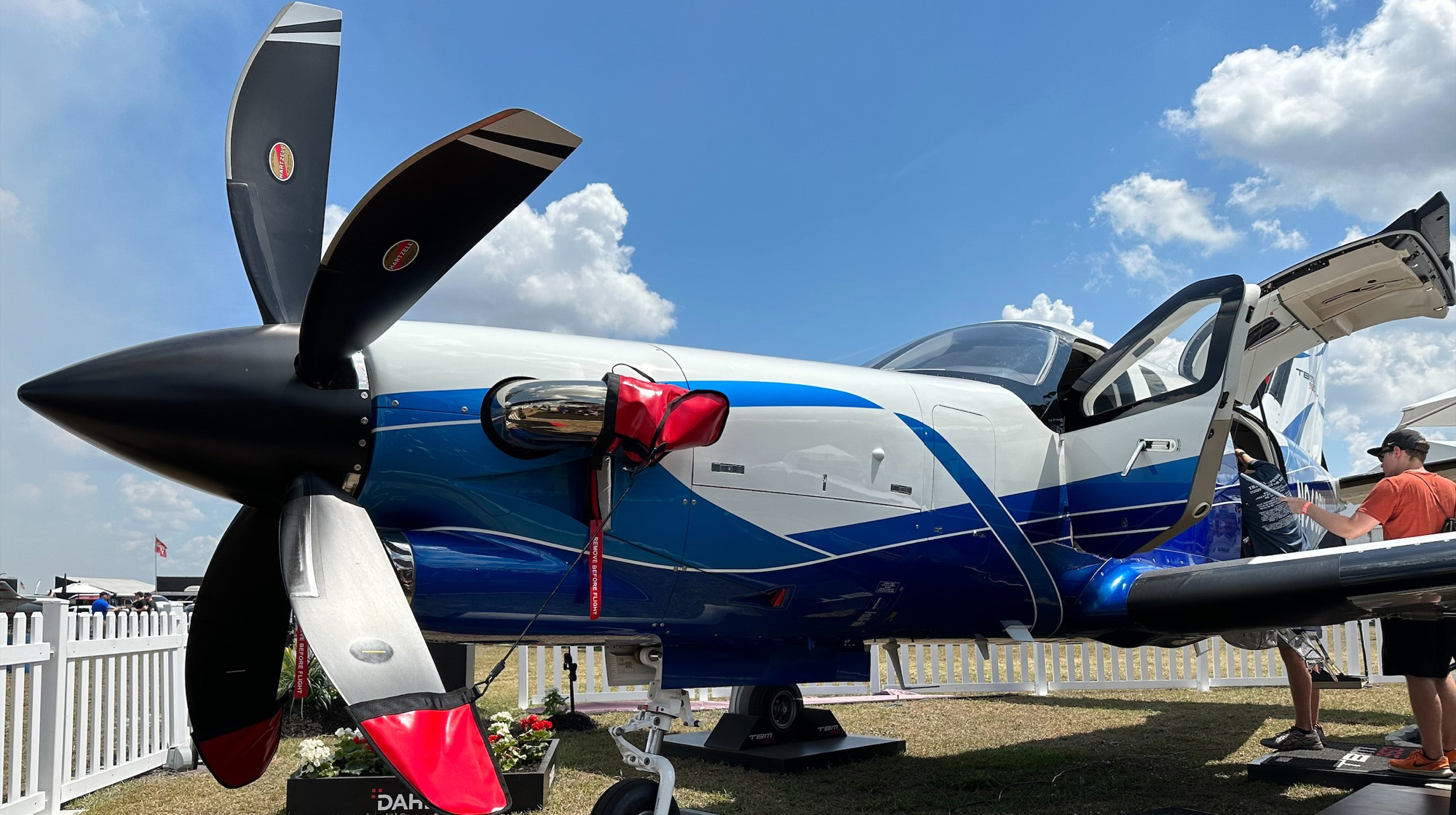 Daher's TBM 960 will also be eligible for Garmin PlaneSync installation soon. Photo by Alyssa Cobb.