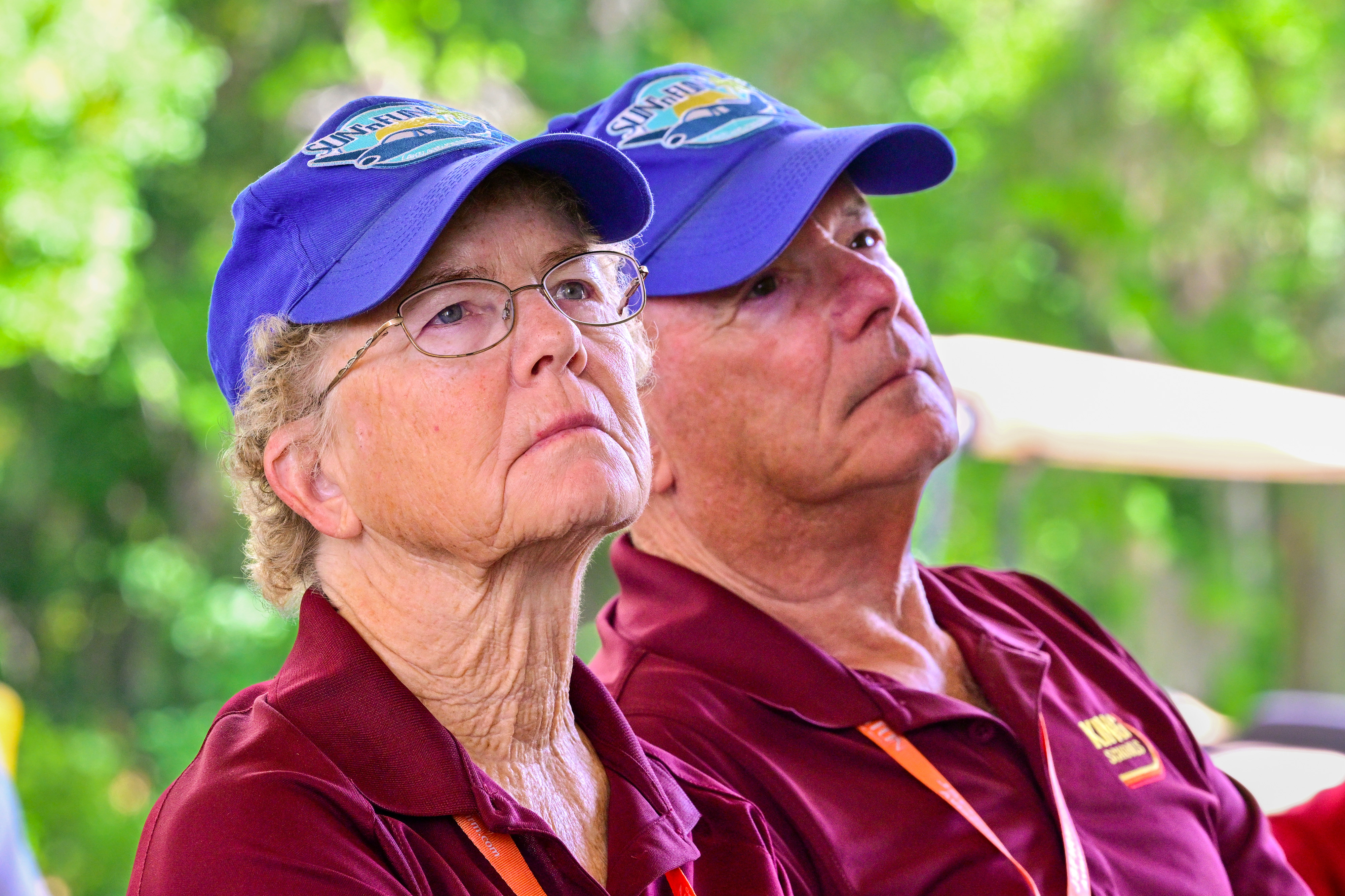 Aviation educators Martha and John King attend an AOPA Pilot Town Hall during the Sun 'n Fun Aerospace Expo. Photo by David Tulis.